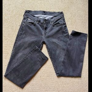 7 For All Mankind Gray Roxanne Skinny Jeans